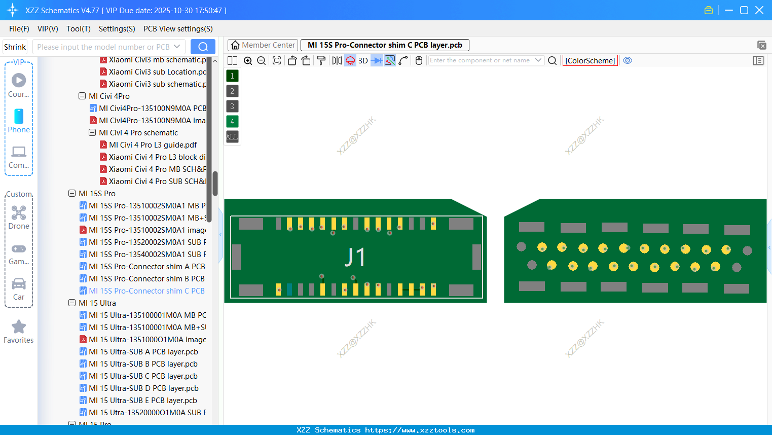 Xiaomi MI 15S Pro-Connector Shim C PCB Layer